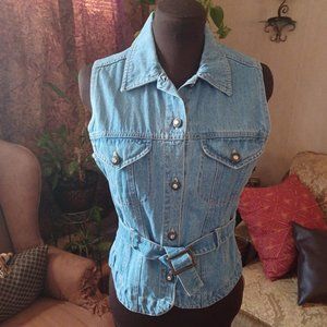 Denim Vest, Sz L